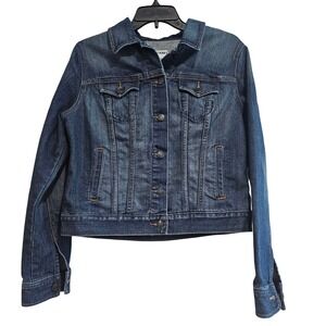 Old Navy Women's Blue Denim Jean Jacket Classic Fit‎ Size L Casual Wear